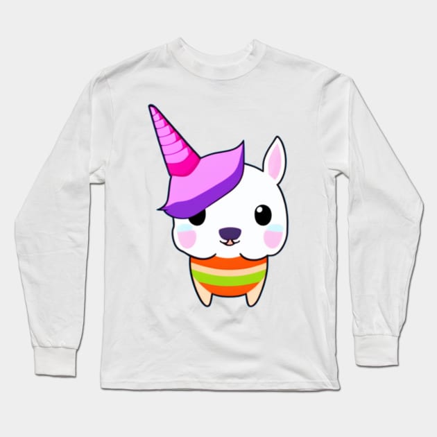 Cute Kawaii Baby Unicorn graphic - cute art for kids Long Sleeve T-Shirt by thisishri